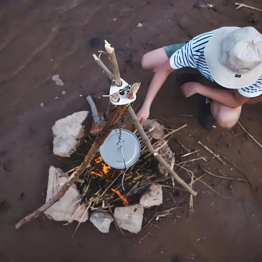 Trépied de Camping Portable en - Camping Hiking Cooking avis et prix